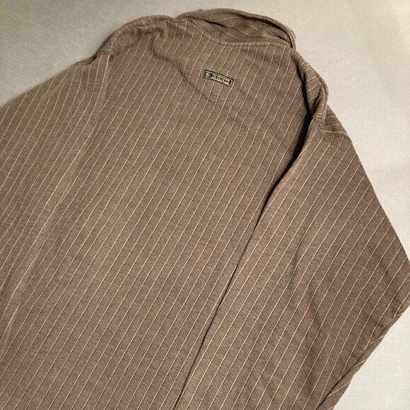 No Excess Collection Half-Zip Sweater with Subtle Pinstripes - Picture 5 of 11